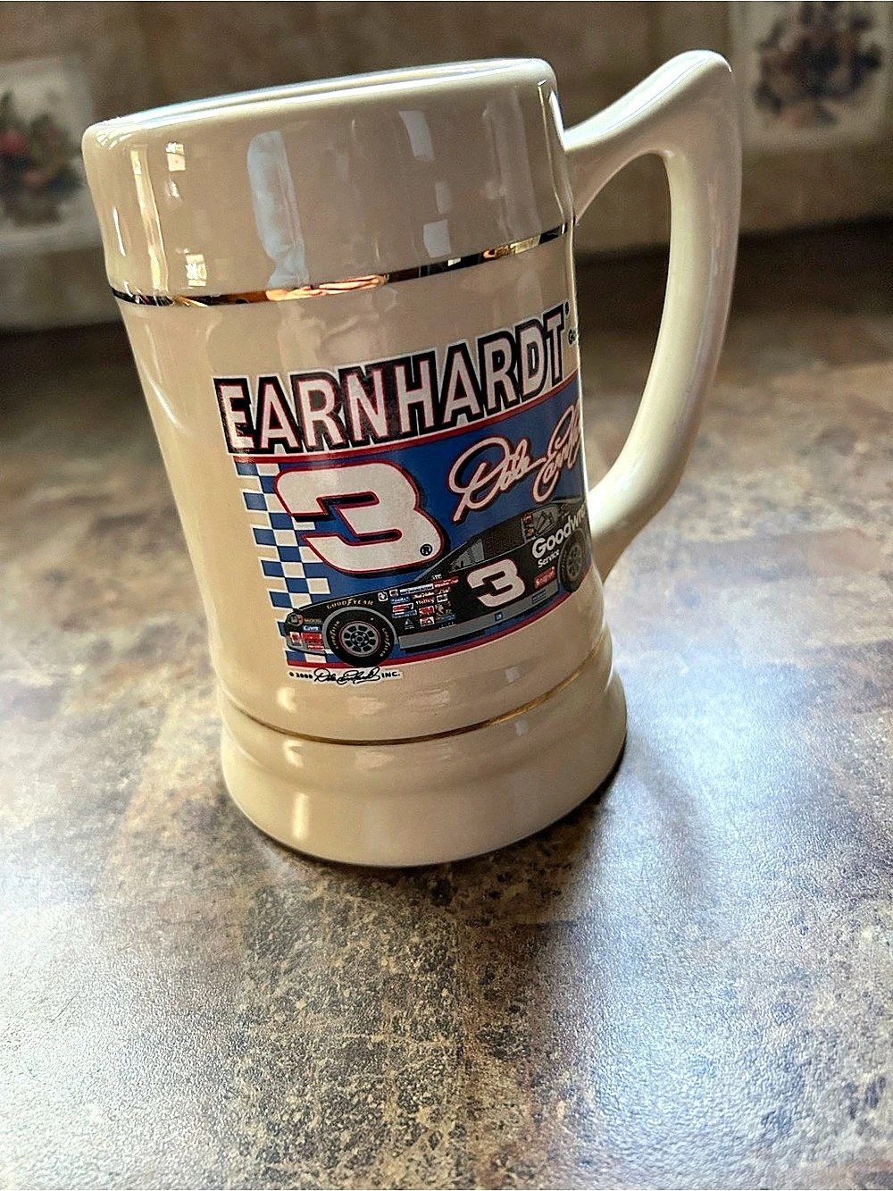 Dale Earnhardt 2000 Goodwrench Monte Carlo Beer Stein Mug Racing Mug White & Red